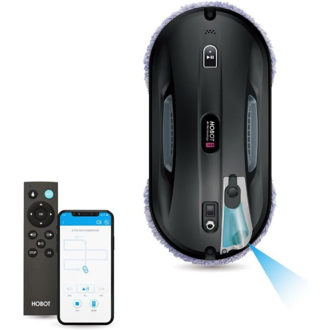 Ce robot pour surfaces vitrees combine le nettoyage des surfaces vitrees et le deplacement sur la vitre