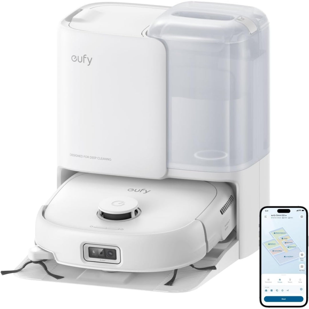 Ensemble robot et base de lavage alliant le nettoyage des bords et l'entretien des tapis