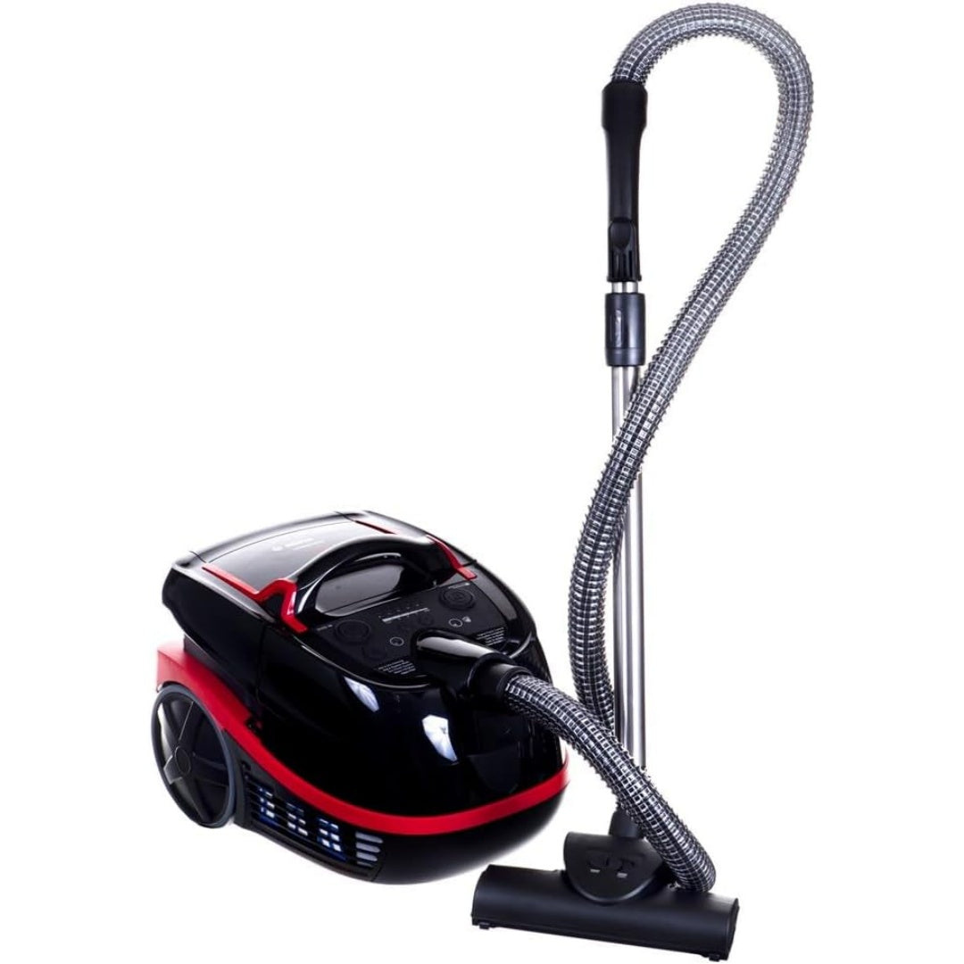 Cet aspirateur de sol sur roues combine l'entretien des sols et la collecte de la poussiere