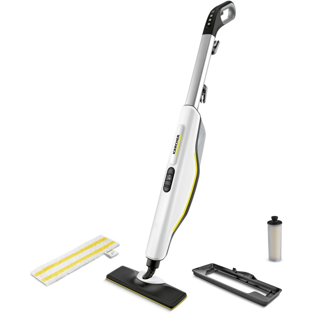 Nettoyeur vapeur avec une puissance annoncee de 600 W, coloris blanc
