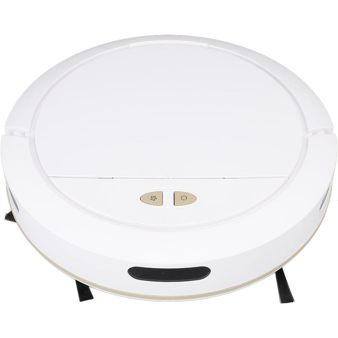 Robot aspirant autonome associant le nettoyage automatise des sols au coloris blanc
