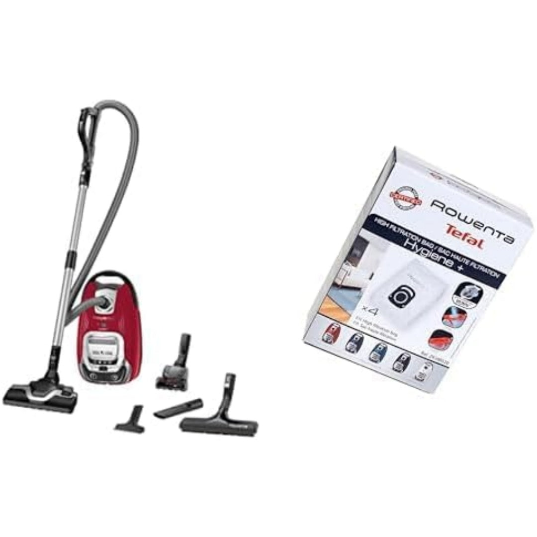 Lot de 4 sacs de collecte integrant une retenue des dechets aspires et un lot de 4 elements
