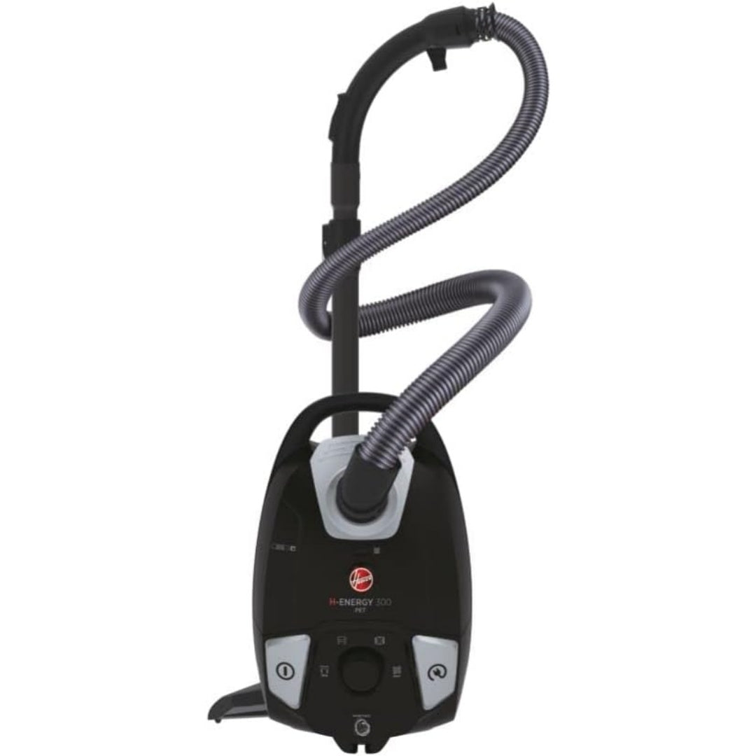 Aspirateur traineau, coloris noir et gris, avec la collecte de la poussiere