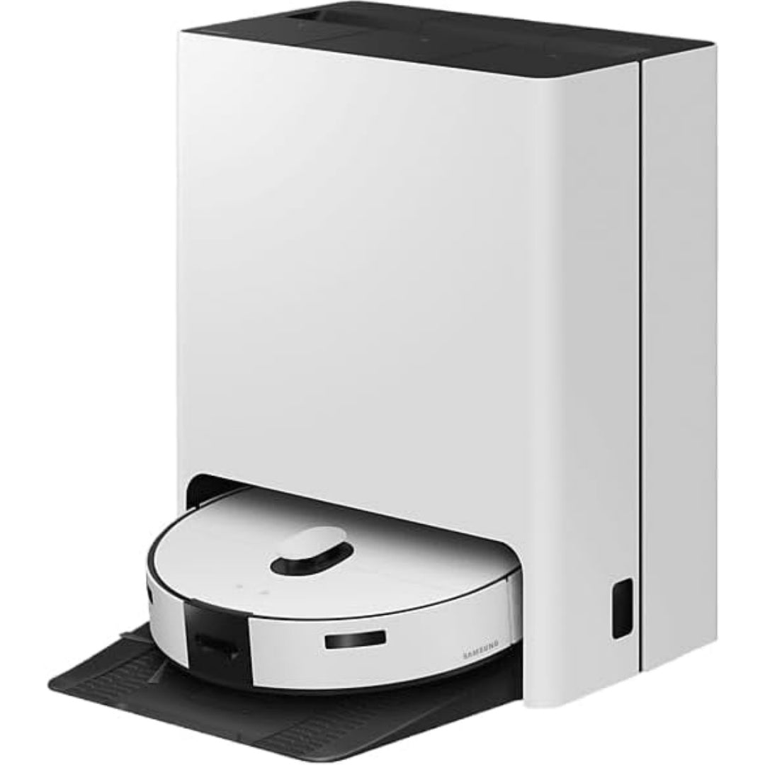 Robot et base de vidage offrant le nettoyage automatise des sols