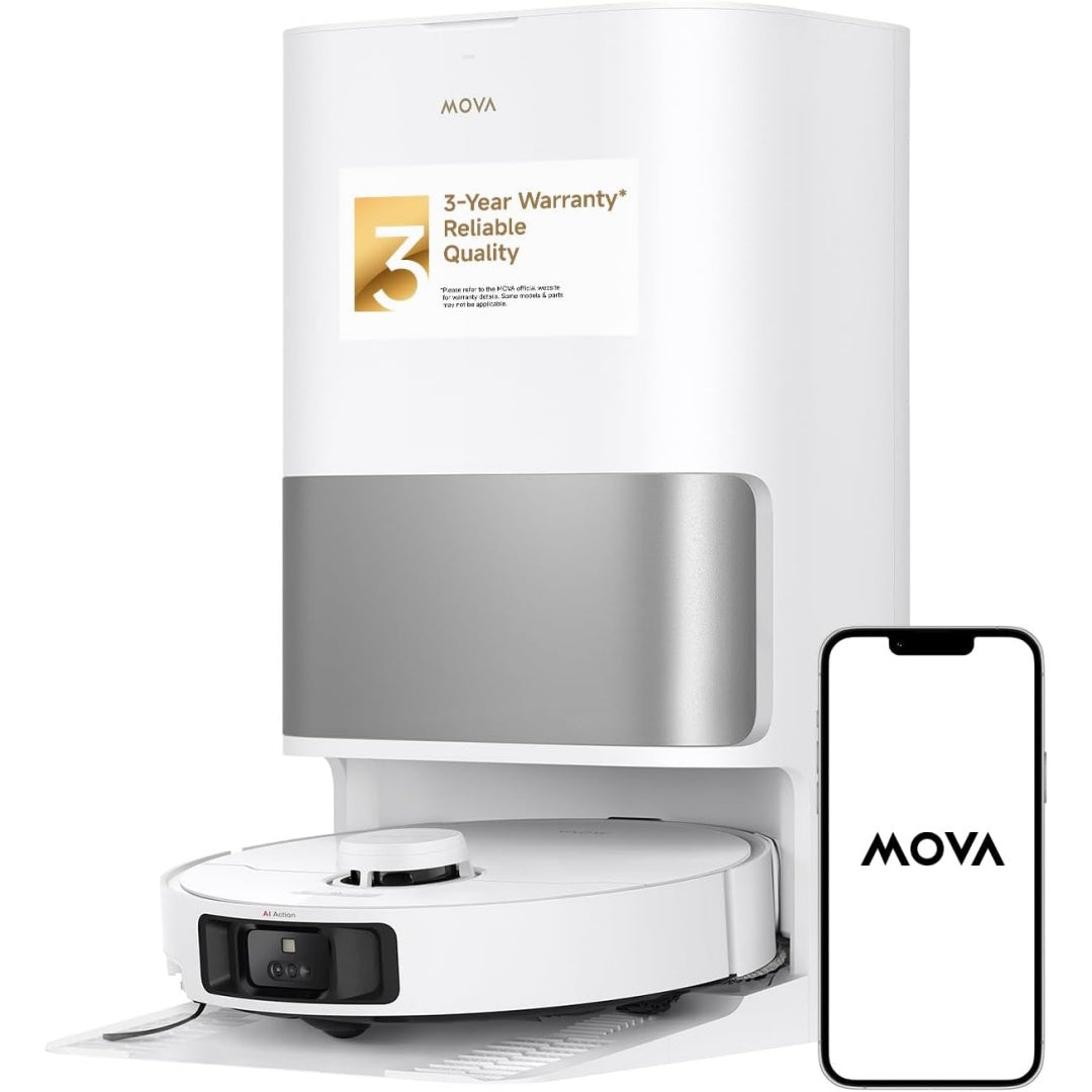 Robot de nettoyage avec base multifonction avec une capacite annoncee de 200 mAh