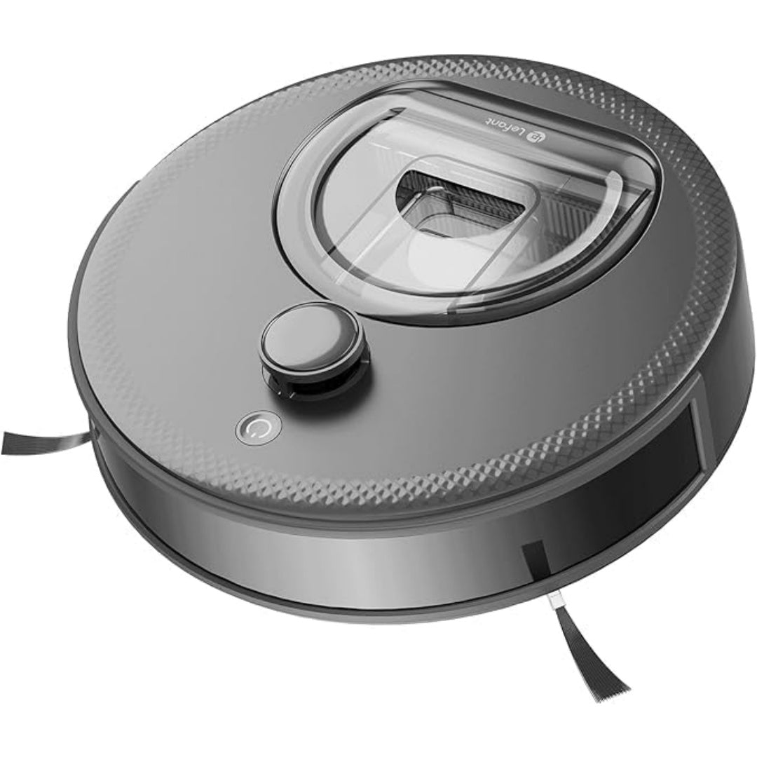 Robot de nettoyage des sols, coloris gris, avec la collecte de la poussiere