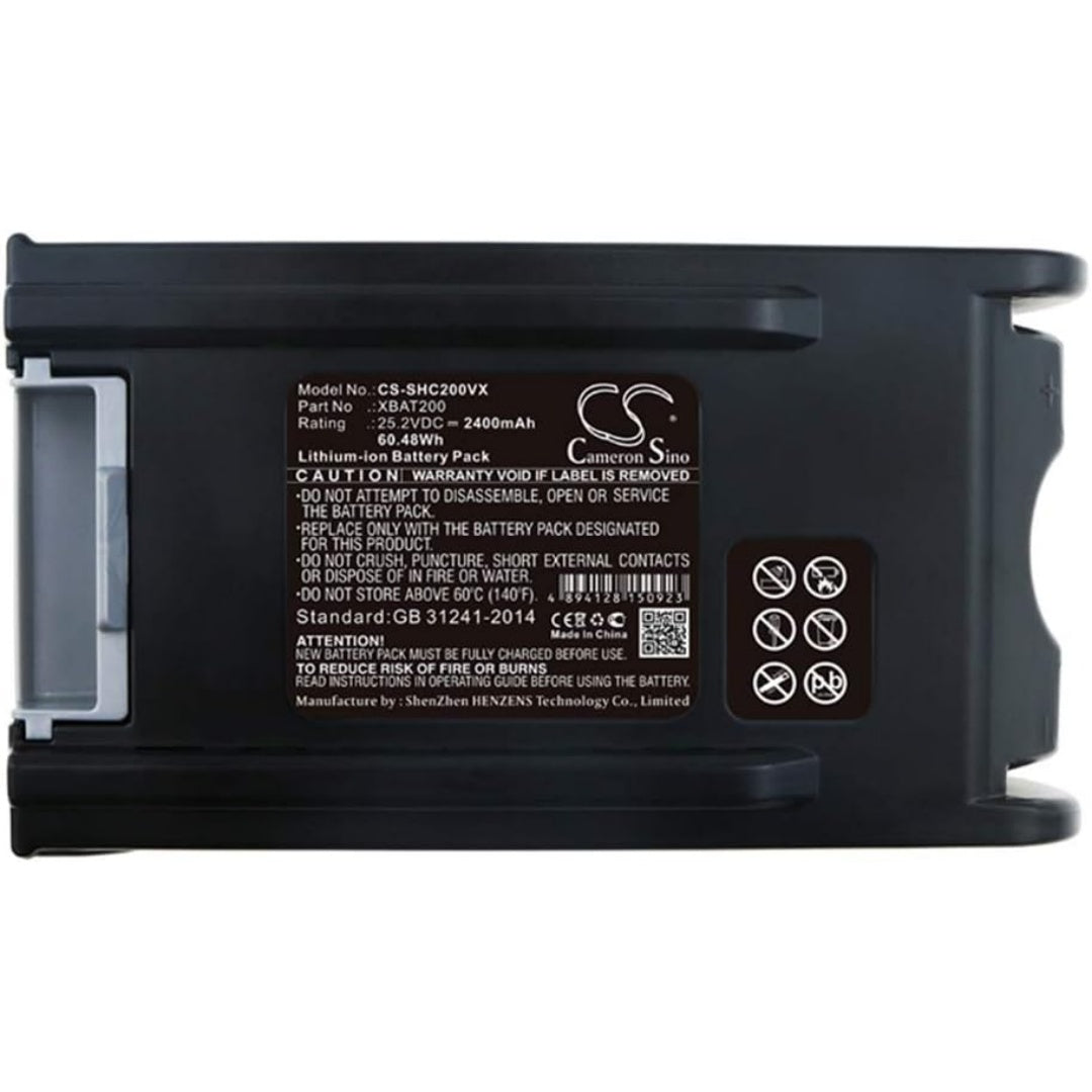 Bloc batterie rechargeable integrant une technologie lithium ion et une capacite annoncee de 2400 mAh