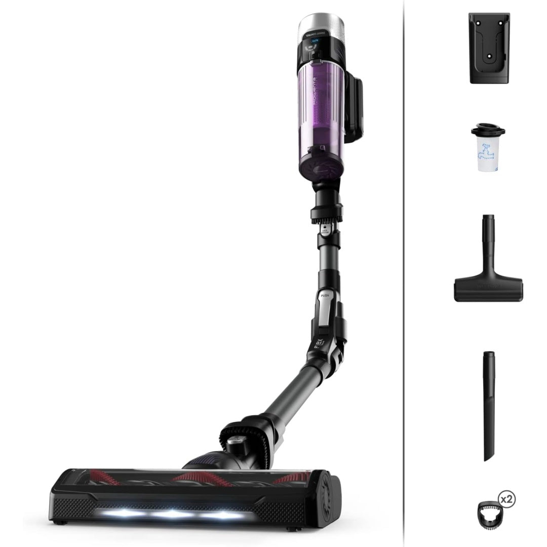 Aspirateur vertical avec un eclairage de la zone de travail et une vitesse reglable