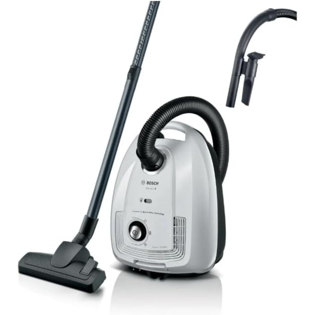 Aspirateur traineau alliant la collecte avec sac et l'entretien du parquet