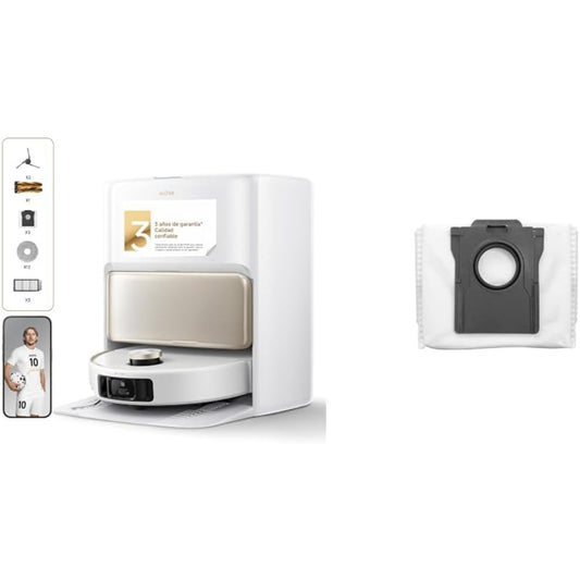 Ensemble robot et station de lavage avec le nettoyage automatise des sols, coloris blanc