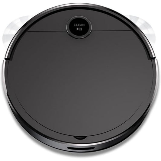 Robot aspirateur, coloris gris et noir, avec l'entretien des tapis