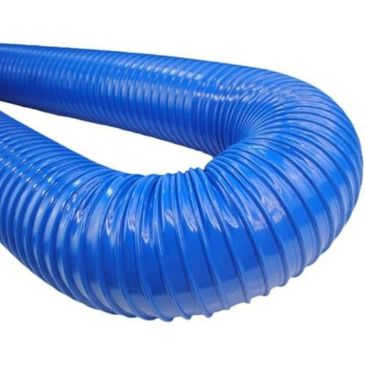 Tuyau de ventilation avec le passage des poussieres aspirees, coloris bleu