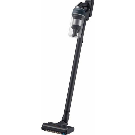 Aspirateur au format balai associant l'entretien des sols au coloris bleu