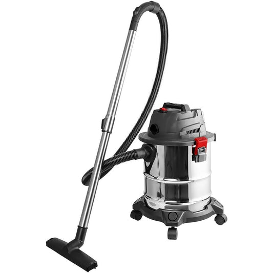 Aspirateur a cuve associant une filtration des particules fines et une prise en main par poignee
