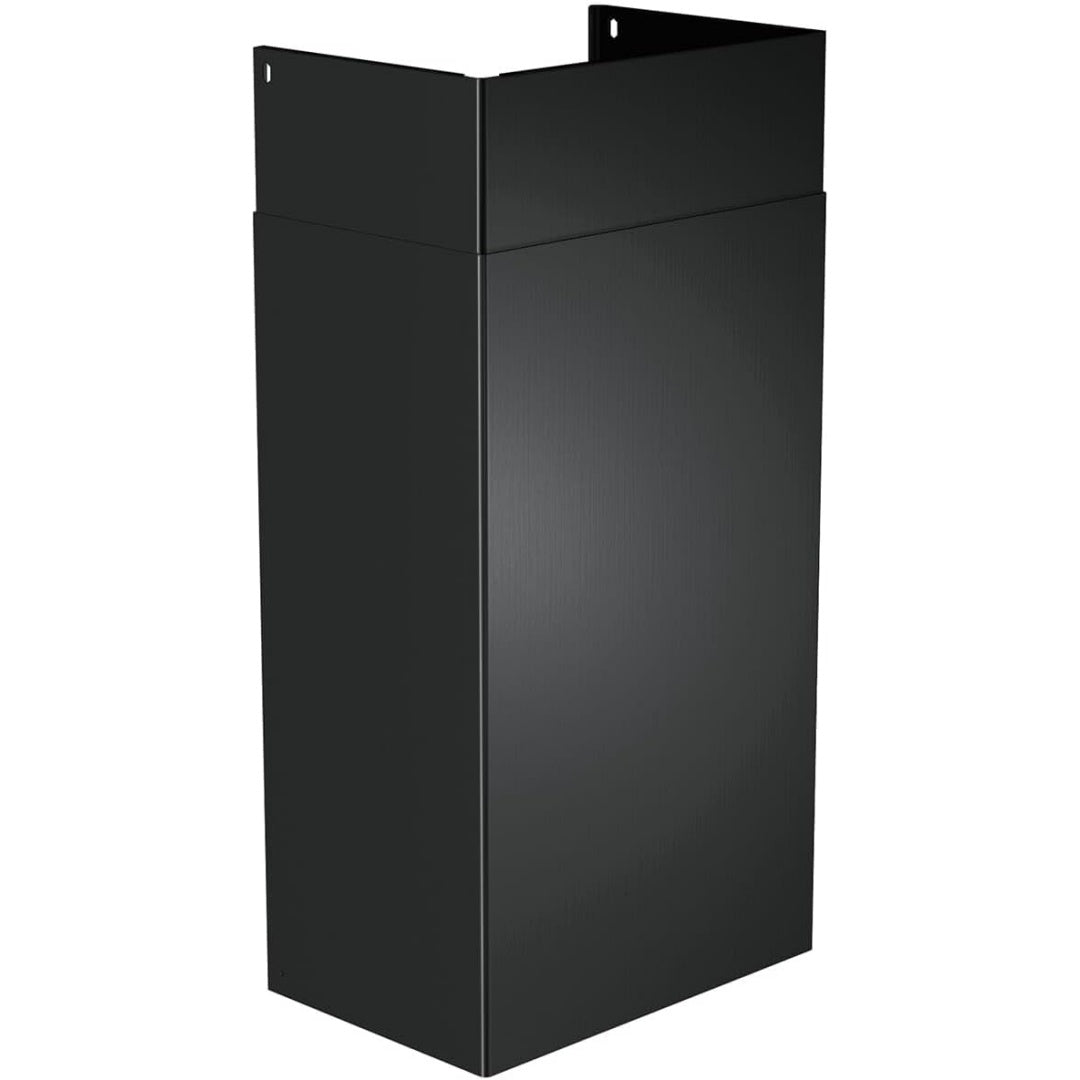 Cache de cheminee pour hotte, coloris noir, avec l'entretien du materiel compatible