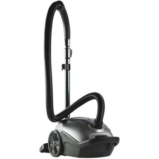 Aspirateur de sol sur roues, coloris noir et gris, avec la collecte avec sac