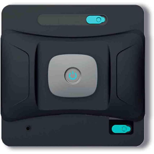 Robot nettoyeur de fenetres associant le nettoyage des surfaces vitrees au coloris noir et gris