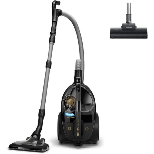 Aspirateur de sol sur roues avec la collecte de la poussiere et une separation cyclonique