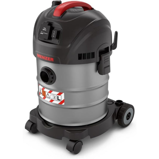 Aspirateur eau et poussiere, coloris gris et noir, avec un format compact