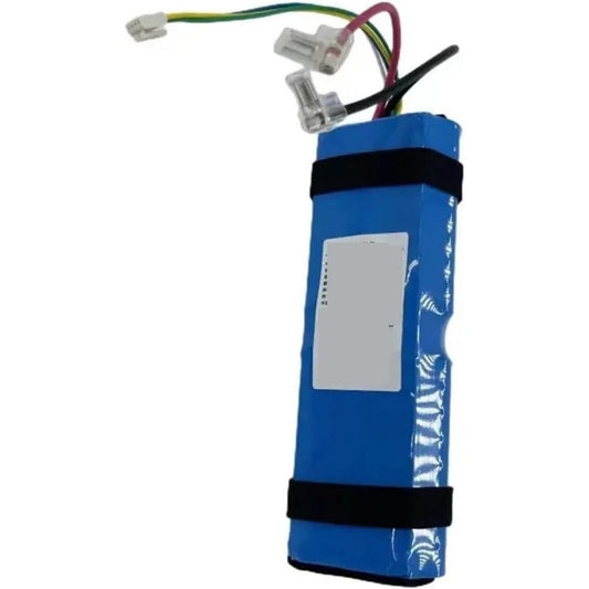 Accumulateur rechargeable, coloris bleu et gris, avec une technologie lithium ion