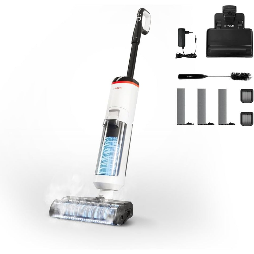 Ce nettoyeur a vapeur combine le nettoyage du rouleau et le sechage a air chaud