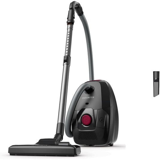 Aspirateur au format traineau associant l'entretien des sols au coloris noir