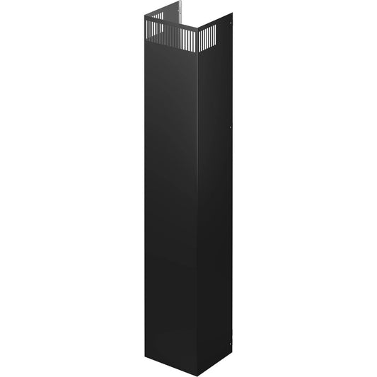 Cache de cheminee pour hotte, coloris noir, avec le remplacement de la piece adaptee