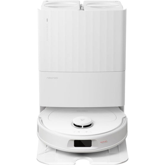 Ce robot de nettoyage avec base multifonction combine le sechage a air chaud et la collecte de la poussiere