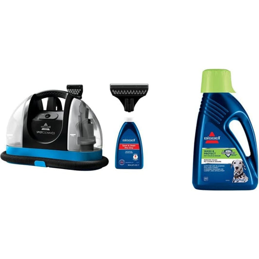 Shampouineuse avec le nettoyage des tissus, coloris bleu et noir