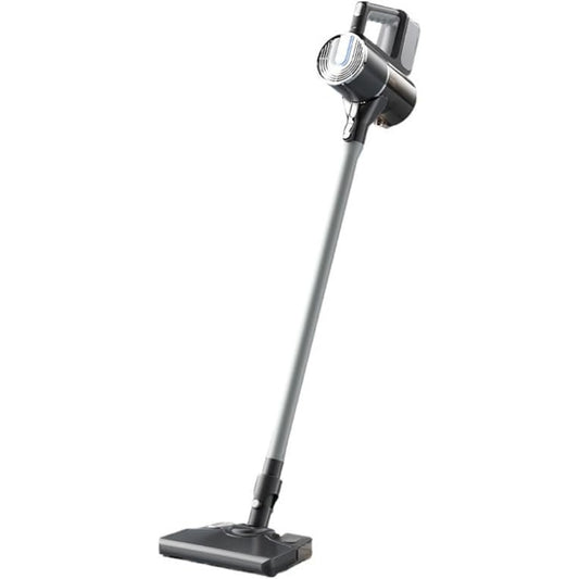 Cet aspirateur balai combine une aspiration annoncee de 28 000 Pa et l'entretien des sols