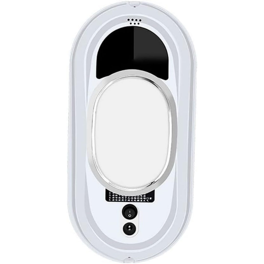 Robot pour surfaces vitrees associant le nettoyage des surfaces vitrees et le deplacement sur la vitre
