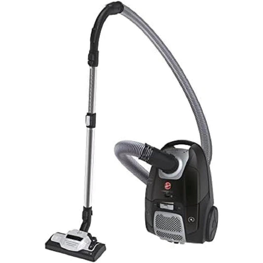 Aspirateur de sol sur roues, coloris gris et noir, avec des elements lavables