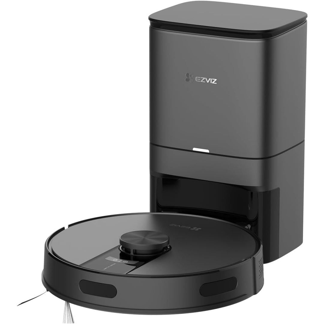 Ce robot et base de vidage associe la collecte des poils et une detection des obstacles