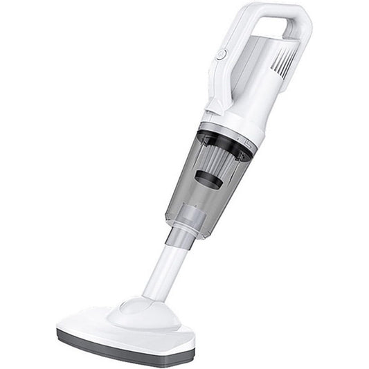 Aspirateur a main associant une aspiration annoncee de 12000 Pa au coloris blanc et gris