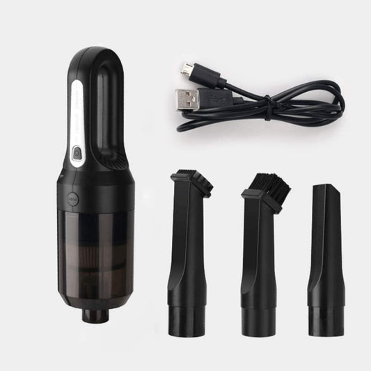 Aspirateur a main, coloris noir et gris, avec des elements lavables