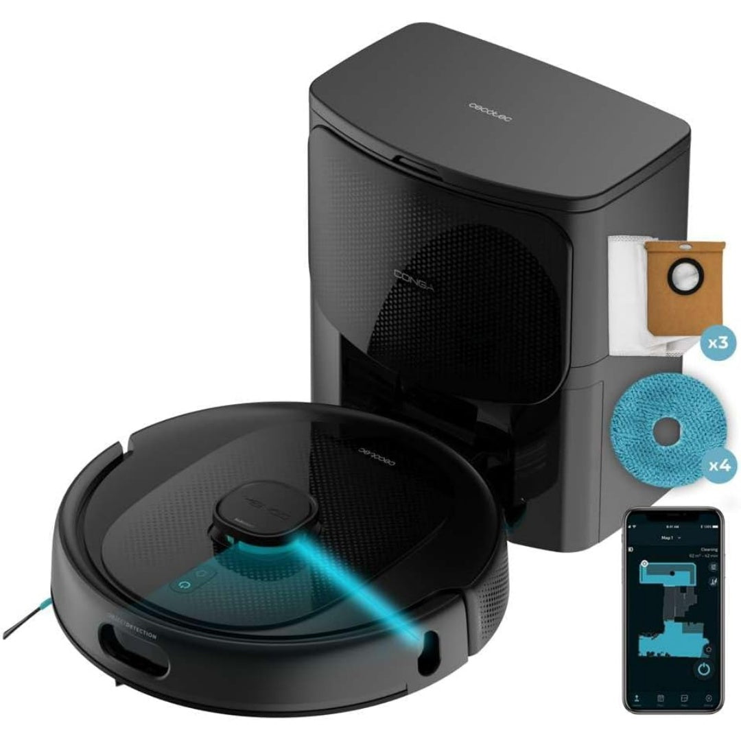 Aspirateur robotise avec collecteur associant le vidage automatique et autonomie annoncee de 240 min