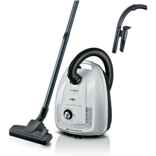 Aspirateur traineau alliant la collecte avec sac et l'entretien du parquet