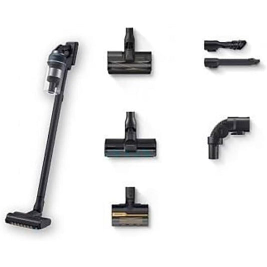 Aspirateur vertical, coloris gris et noir, avec une utilisation sans fil