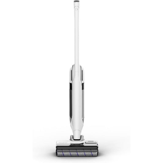 Cet aspirateur balai associe l'entretien des sols et la collecte de la poussiere